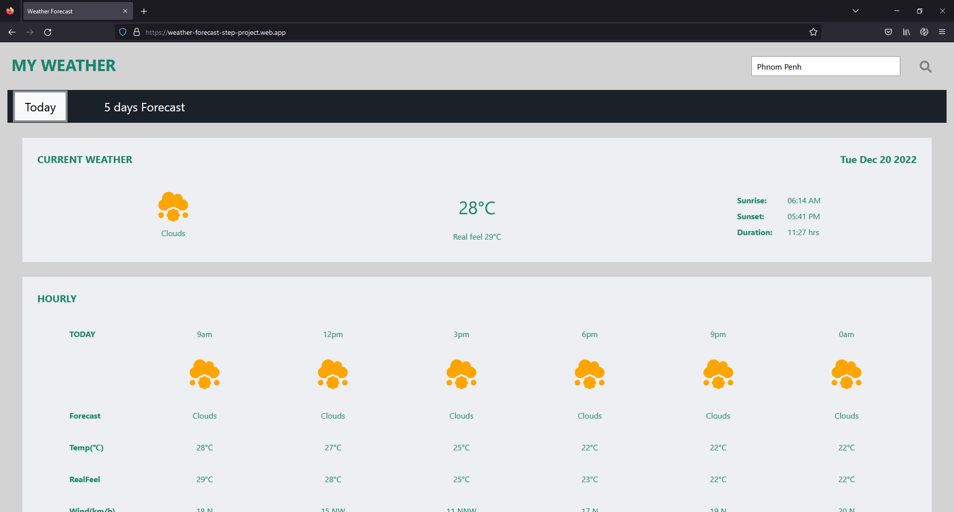 Weather Forecast Application
